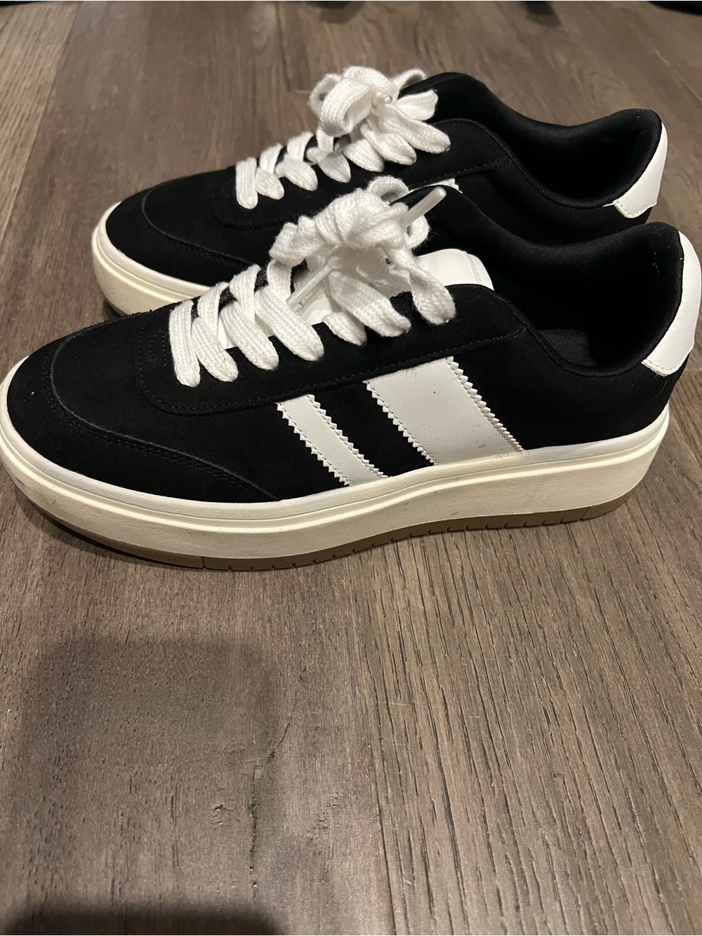 Classic Black & White Platform Sneaker